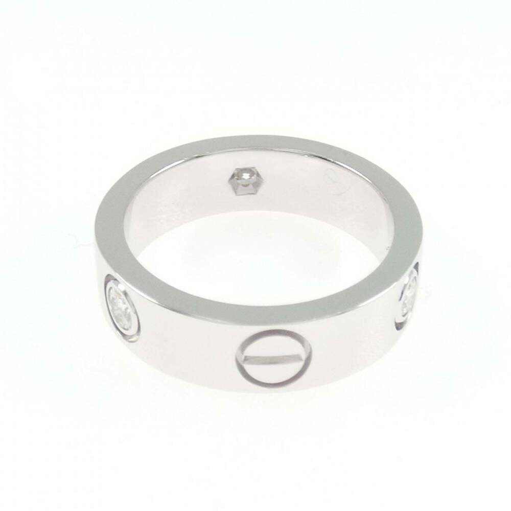 CARTIER Silver Diamond Love Ring - Picture 3 of 5